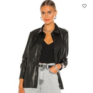 NWT 🖤 REVOLVE BLANKNYC Starting over Shacket Vegan Leather in Suspicious…